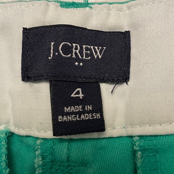 J. Crew Green Cotton Cinco Shorts Size 4 - Picture 3 of 9